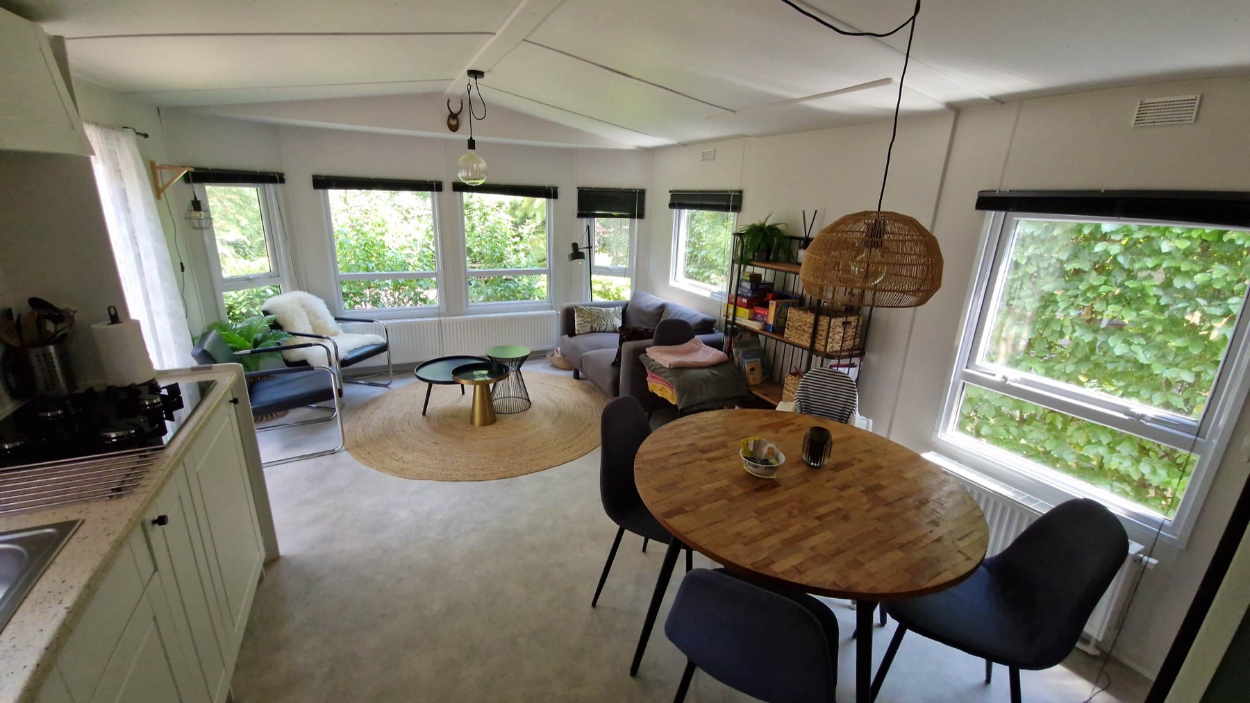 Interieur van een huisje op de Veluwe in Ermelo