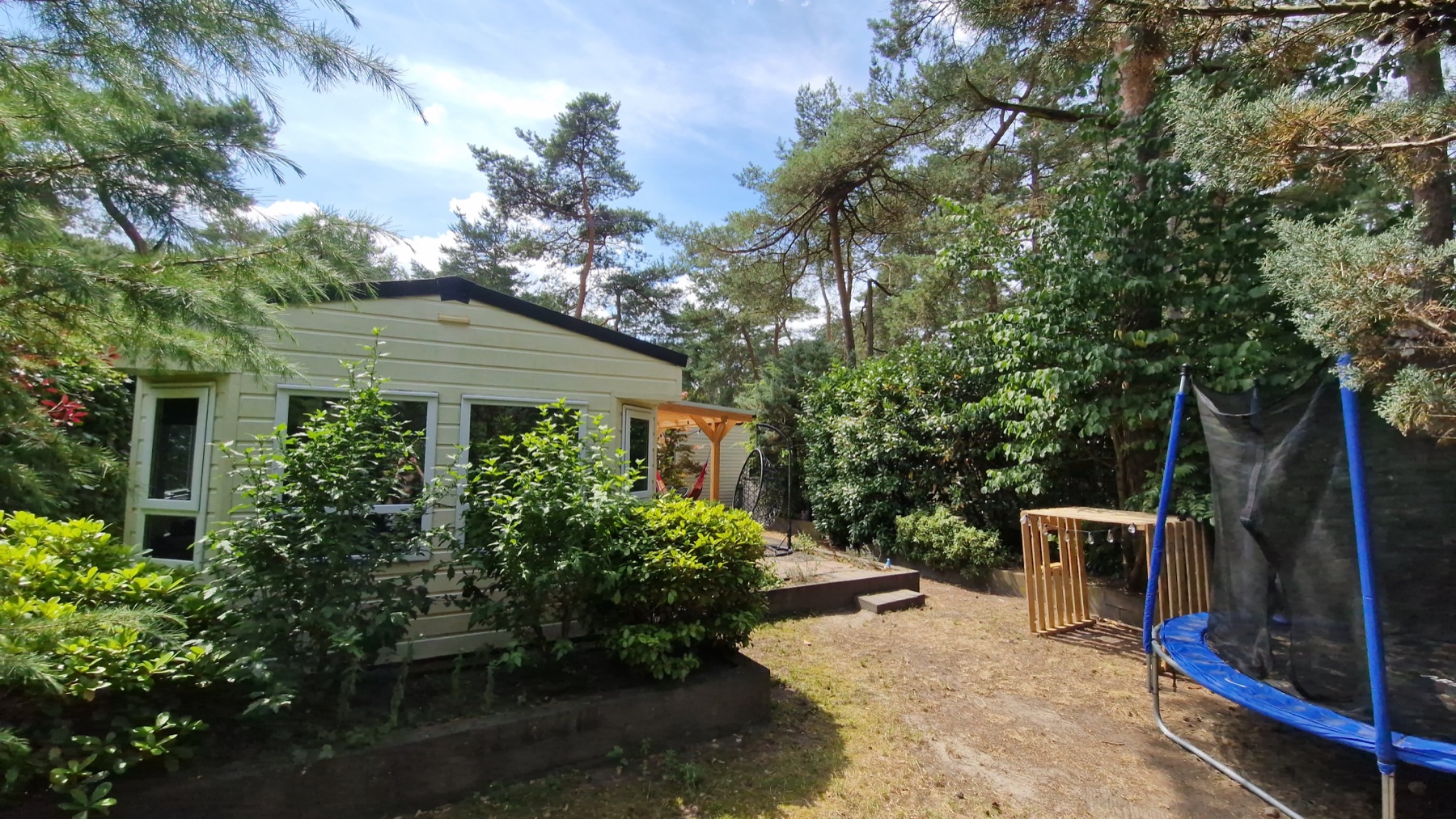Eigen tuin en terras bij natuurhuisje in Ermelo